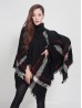 Cozy Fringed Poncho W/Turtleneck